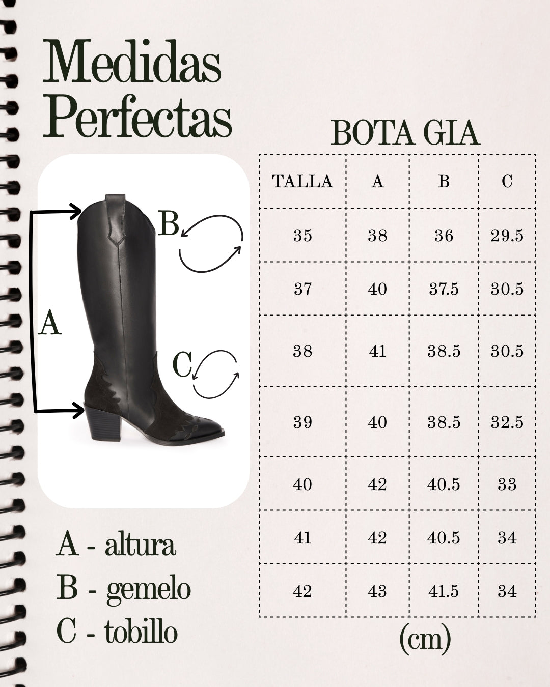 Bota Cowboy GIA - Dual Confort Plantilla Extraíble
