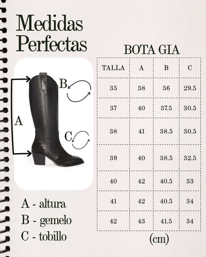 Bota Cowboy GIA - Dual Confort Plantilla Extraíble