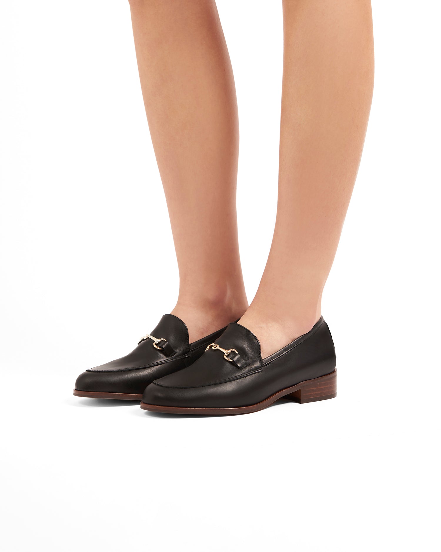 Invertir Día del Niño Iniciativa Mocasines de piel para mujer Mónica, negro: Elegancia y confort | Mimarell  – MIMARELL