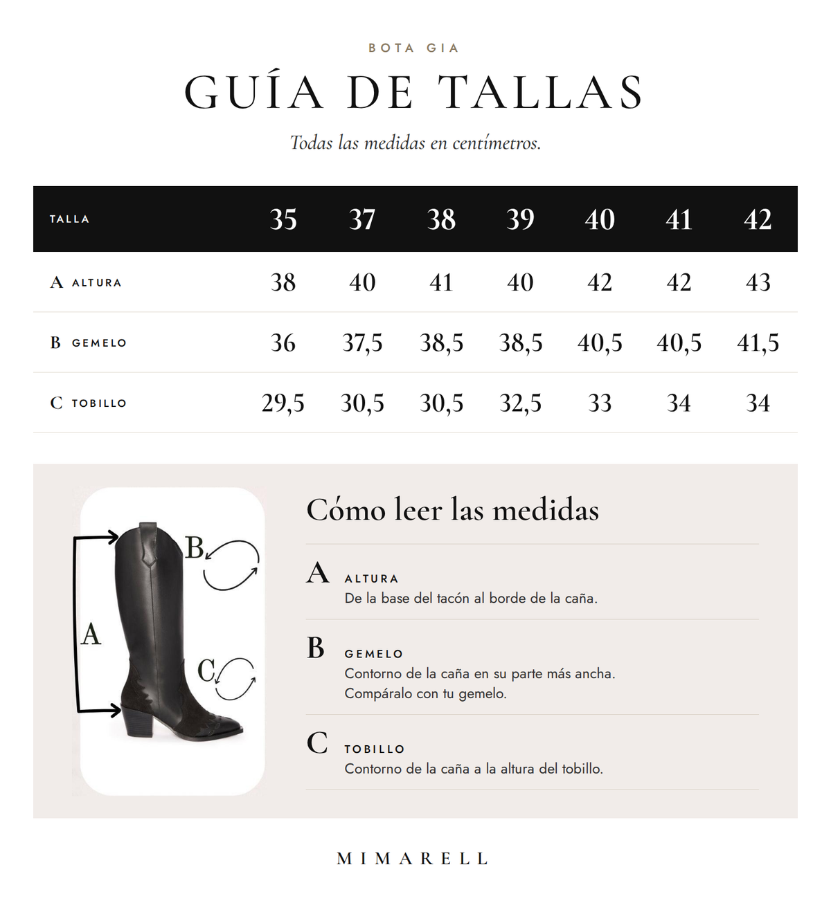 Bota Cowboy GIA - Dual Confort Plantilla Extraíble