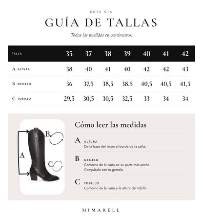 Bota Cowboy GIA - Dual Confort Plantilla Extraíble